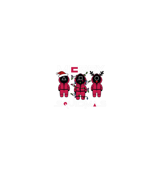 Merry squidmas model negru pe tricou