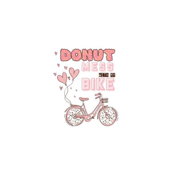 Donut mess with my bike model alb pe tricou