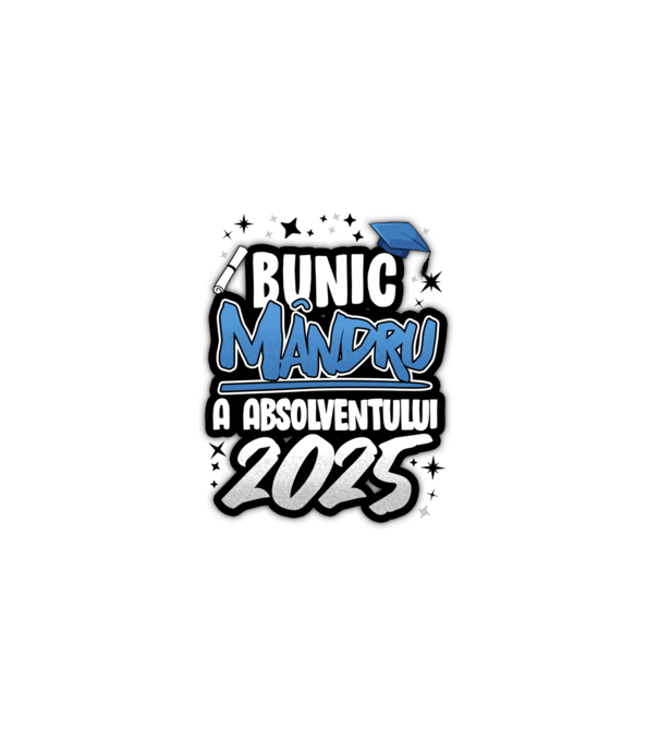 Bunic MÂNDRU a absolventului model alb pe tricou