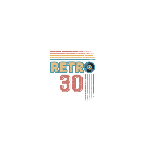Retro 30 Birthday model alb/roșu pe tricou