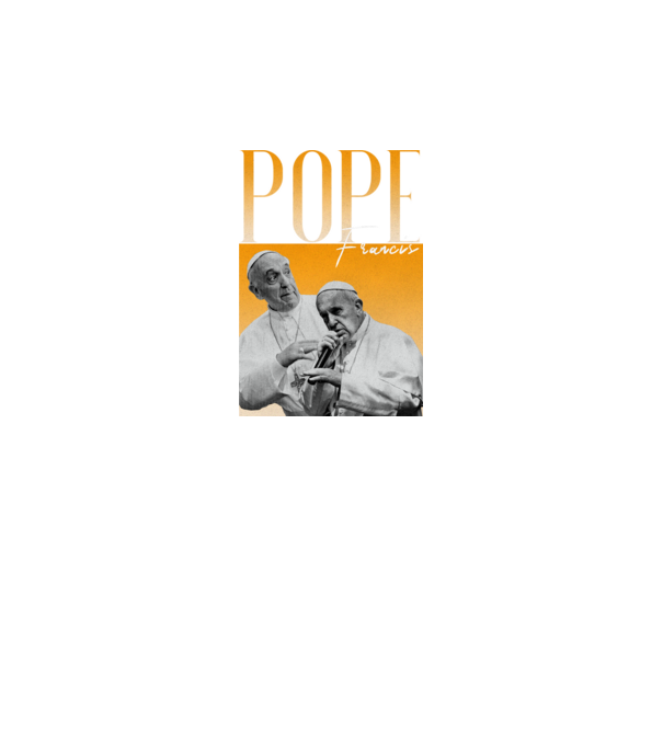 Pope Frances 90s poster model negru pe tricou