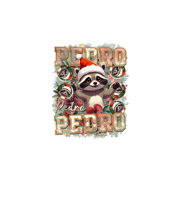 Pedro pedro flower xmas model alb pe tricou