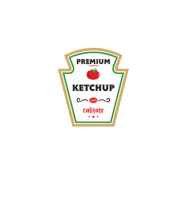 ketchup premium - calitate model bordo pe tricou