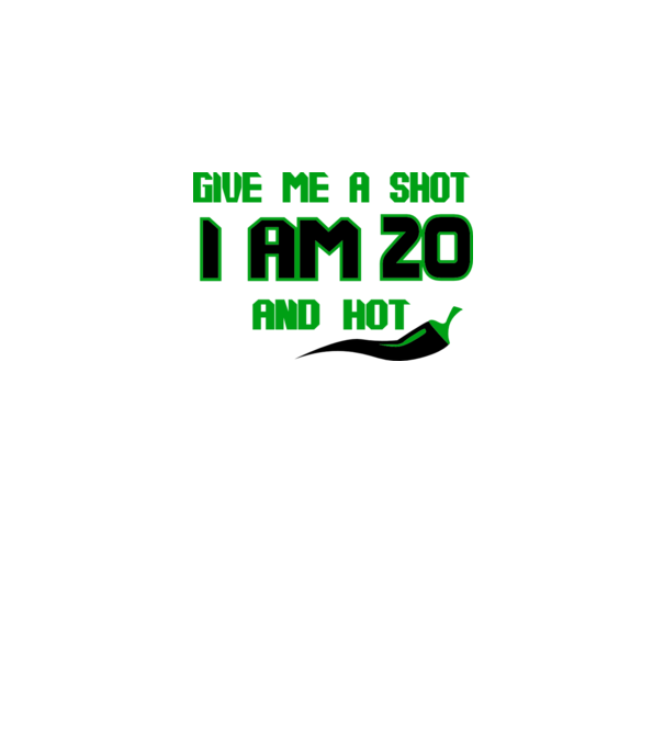 Give me a shot - 20 model galben neon pe tricou