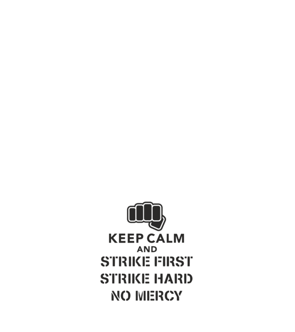 Keep calm and strike first cobra kai model alb pe tricou