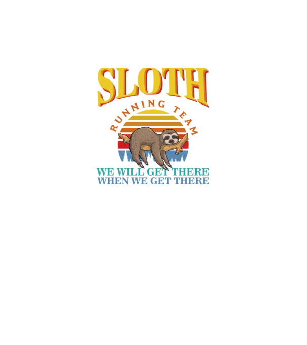 SLOTH running team model gri pe tricou