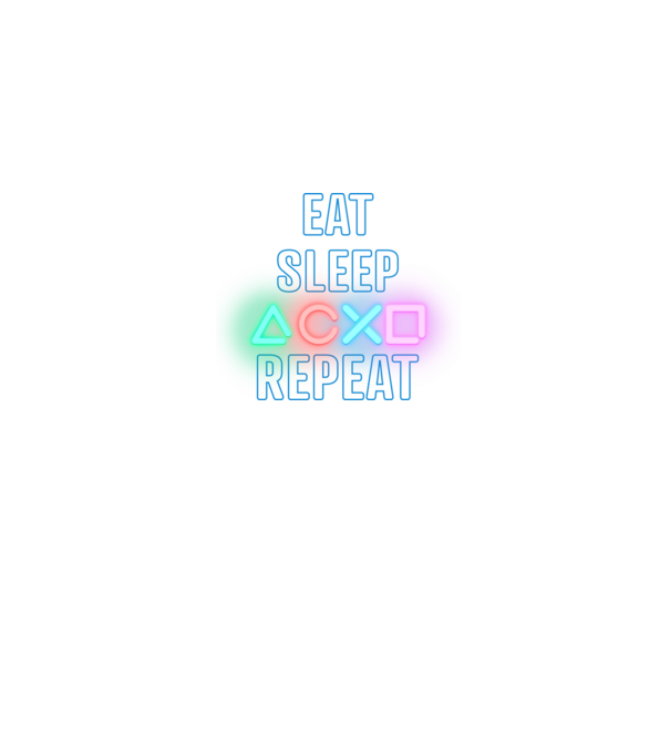 Eat sleep PS model negru pe tricou