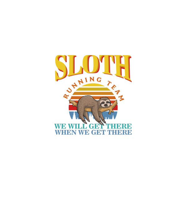 SLOTH running team model negru pe tricou