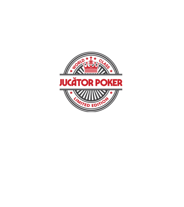 jucător poker model alb pe tricou