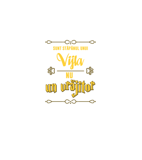 sunt stăpânul unui vijla, nu un vrăjitor model negru pe tricou