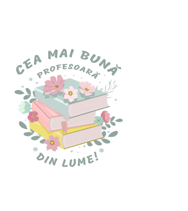 Cea mai bună profesoară din lume model albastru deschis pe tricou