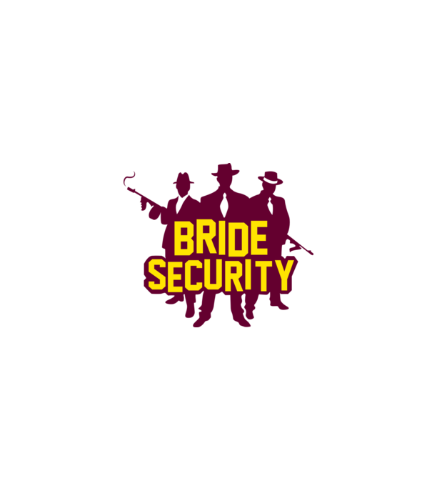 Bride Security model alb pe tricou