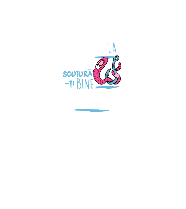 Secretul la pescuit scutură-ți bine viermele model negru pe tricou