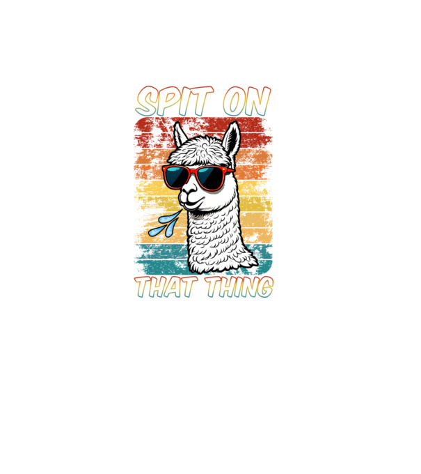 Spit on that thing llama rainbow Hawk Tuah model negru pe tricou