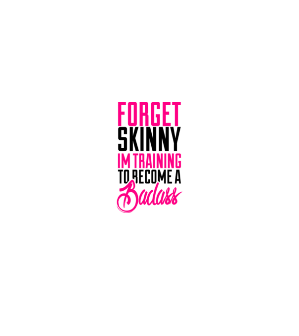 Forget Skinny model alb pe tricou