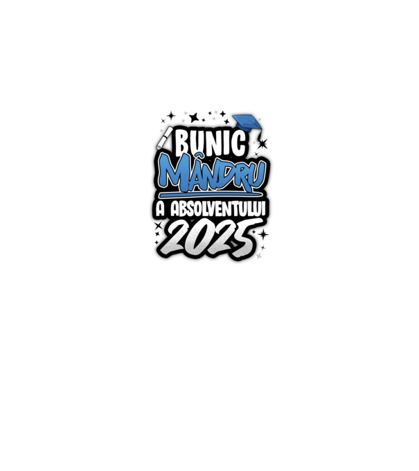 Bunic MÂNDRU a absolventului model alb pe tricou