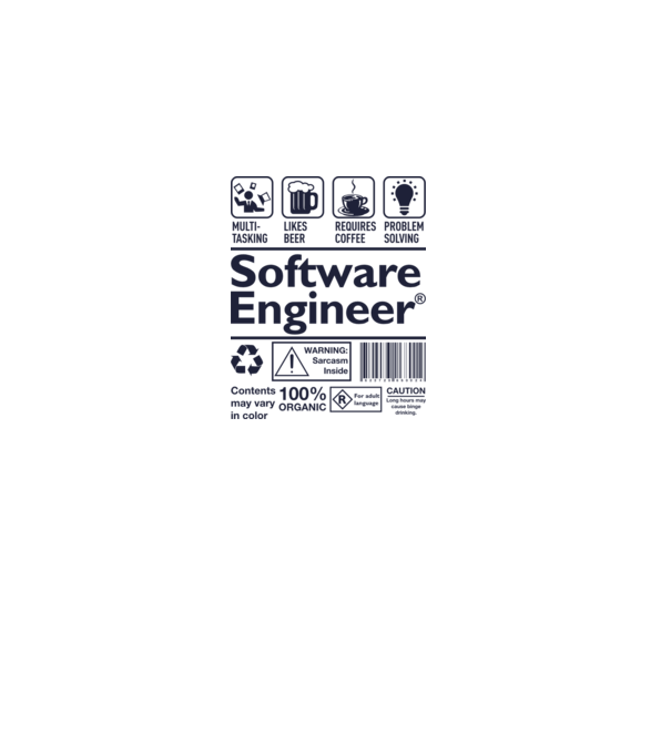Software Engineer model gri pe tricou