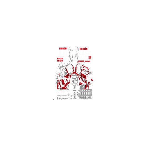 la casa de papel family model negru pe tricou
