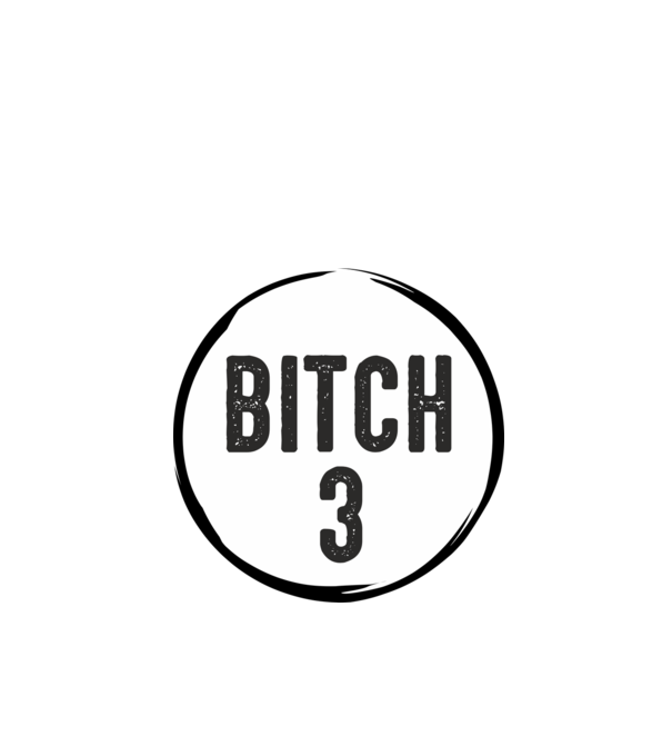 BITCH 3 model verde de măr pe tricou