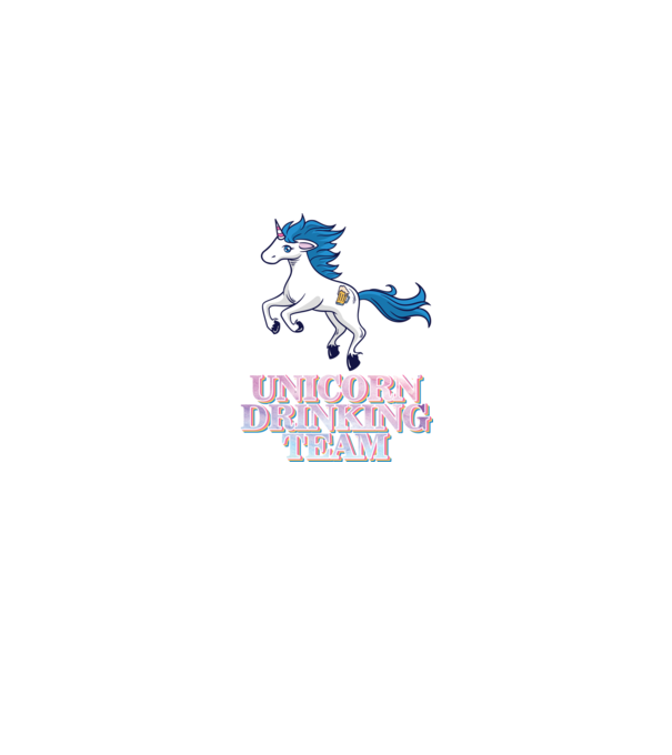 Unicorn drinking team model roz deschis pe tricou