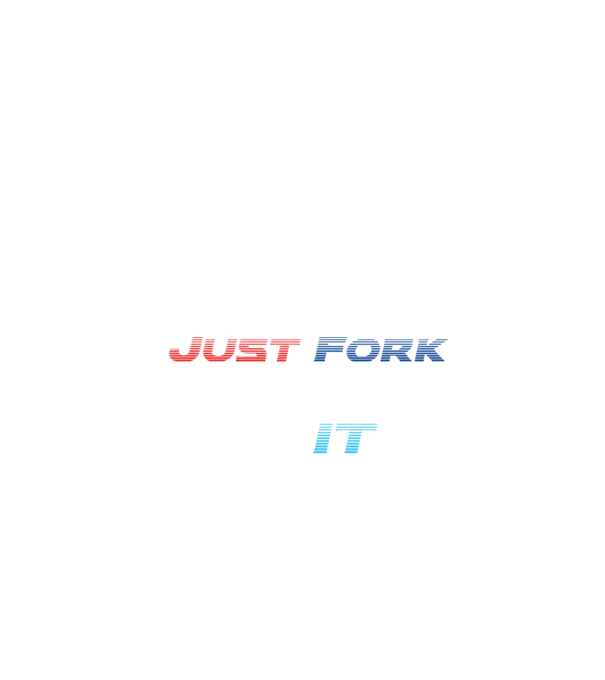 Just Fork It model negru pe tricou