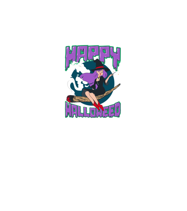 Happy Halloweed model negru pe tricou