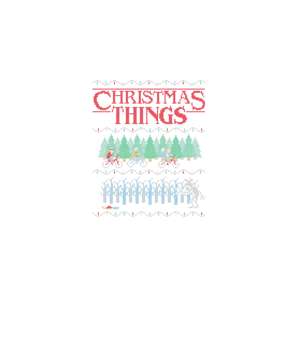christmas things ugly sweater model negru pe tricou