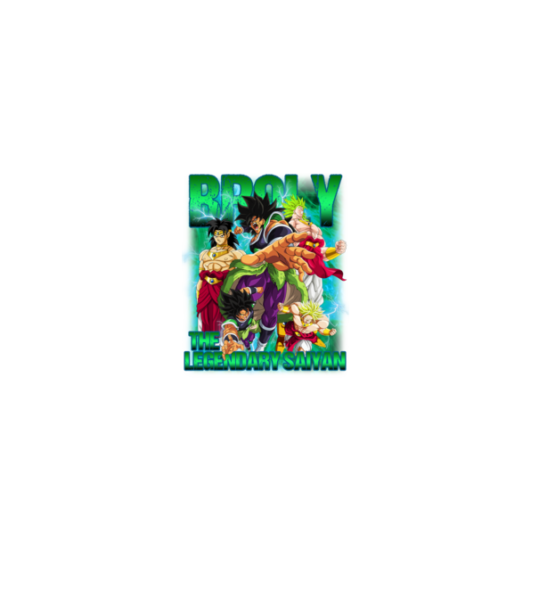 broly dragonball model negru pe tricou