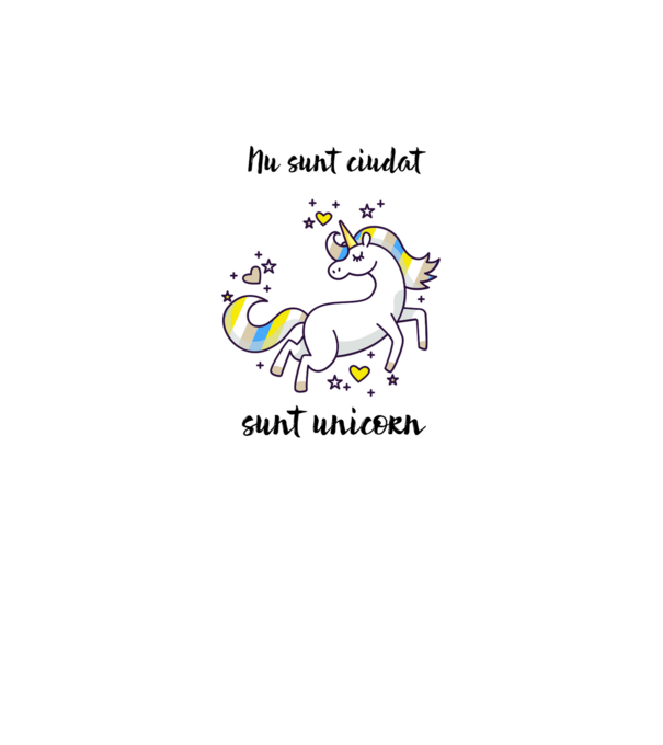 Nu sunt ciudat - sunt unicorn model verde neon pe tricou