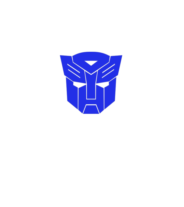 Autobot model alb pe tricou