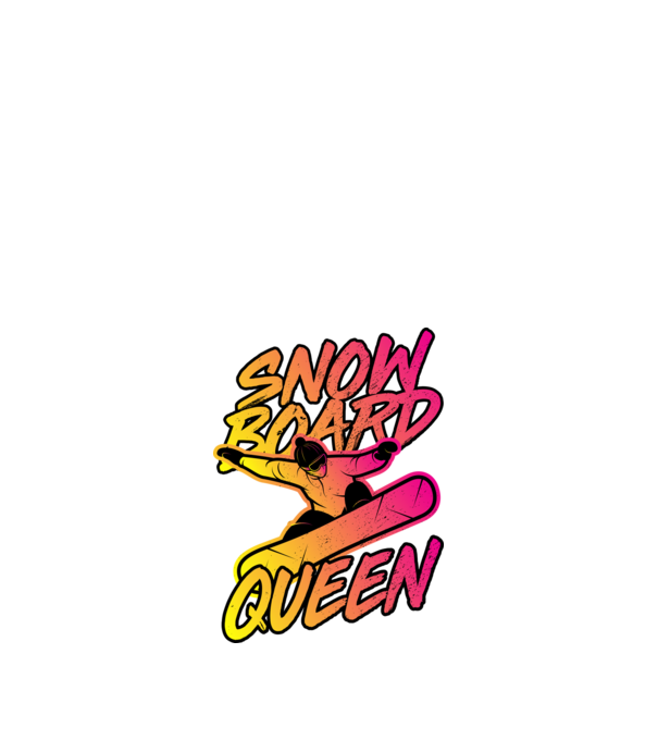 snowboard queen model negru pe tricou