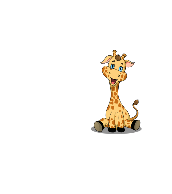 Cute giraffe model galben neon pe tricou