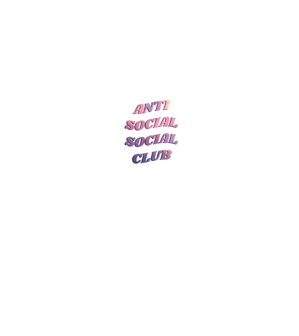 Anti social social club pink model negru pe tricou