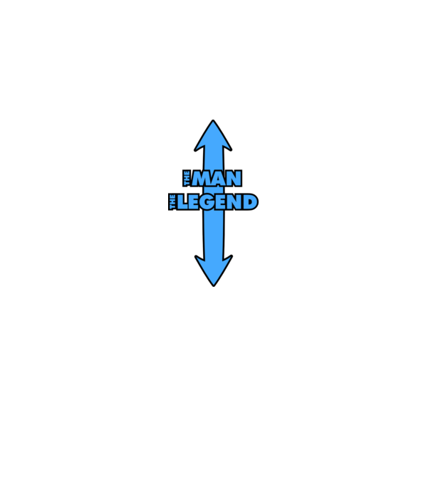 The Man The Legend model negru pe tricou