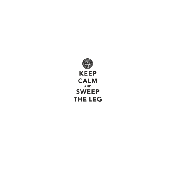 Keep calm and weep the leg cobra kai model alb/roșu pe tricou