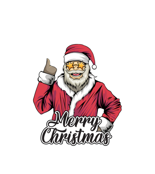 Merry christmas Santa model alb pe tricou