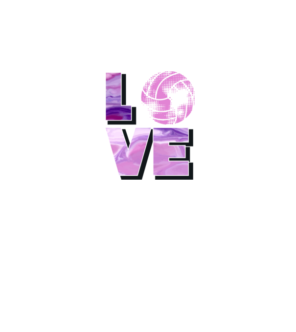Love volleyball model negru pe tricou
