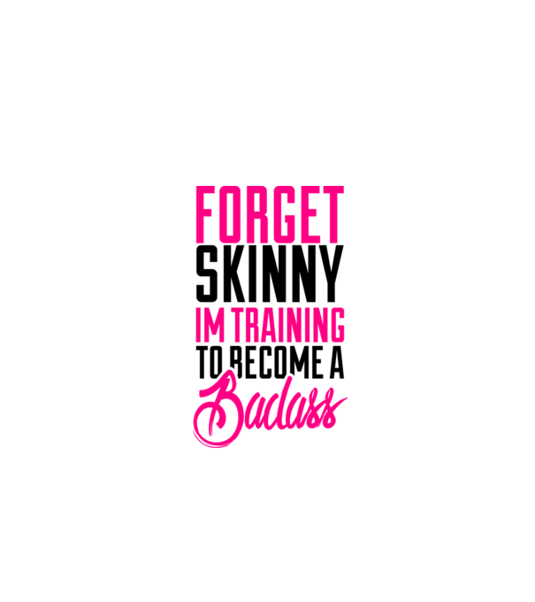 Forget Skinny model alb pe tricou