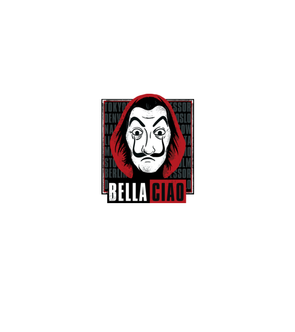 bella ciao dali model negru pe tricou