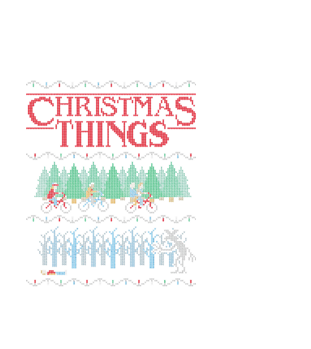 christmas things ugly sweater model alb pe tricou