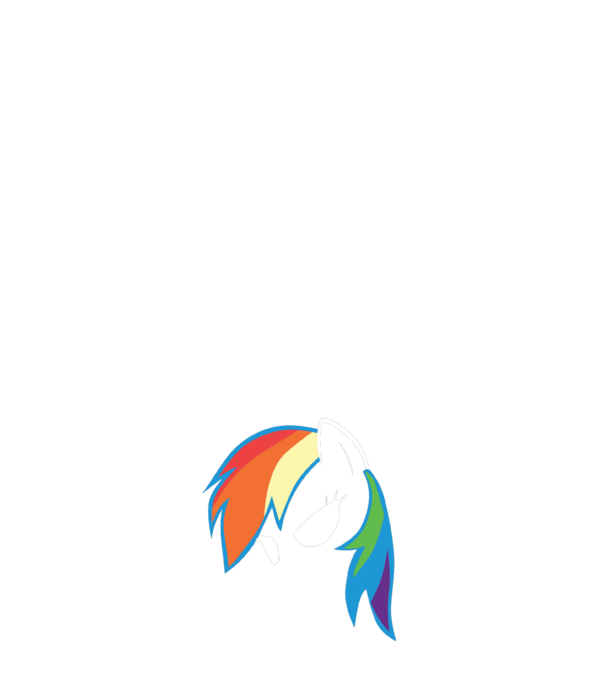 Rainbow Dash model alb pe tricou