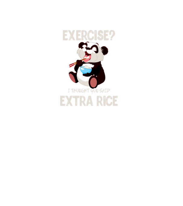 Exercise panda light model negru pe tricou