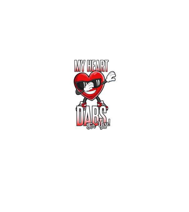 My Heart Dabs For You model gri pe tricou