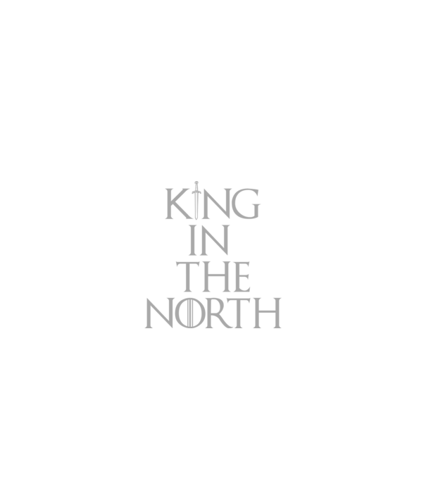 King in the North model negru pe tricou