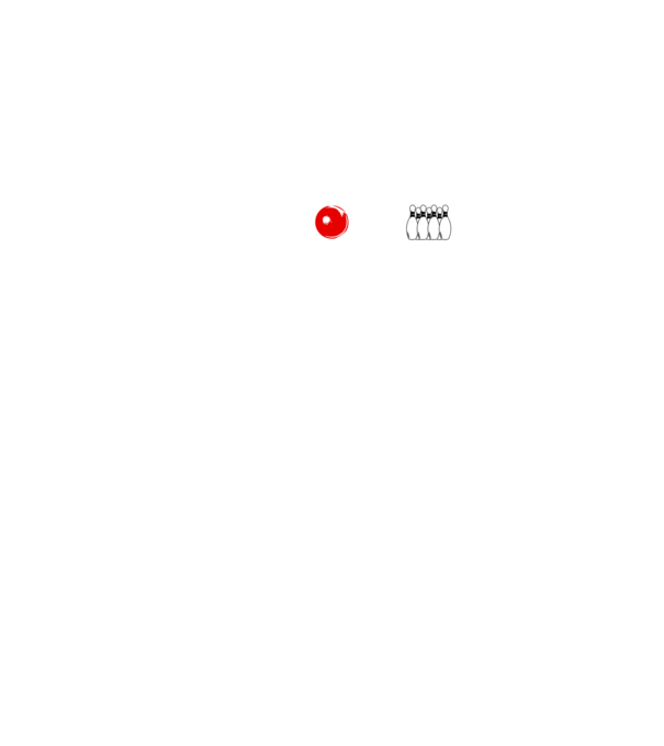 Bowling EKG model negru pe tricou