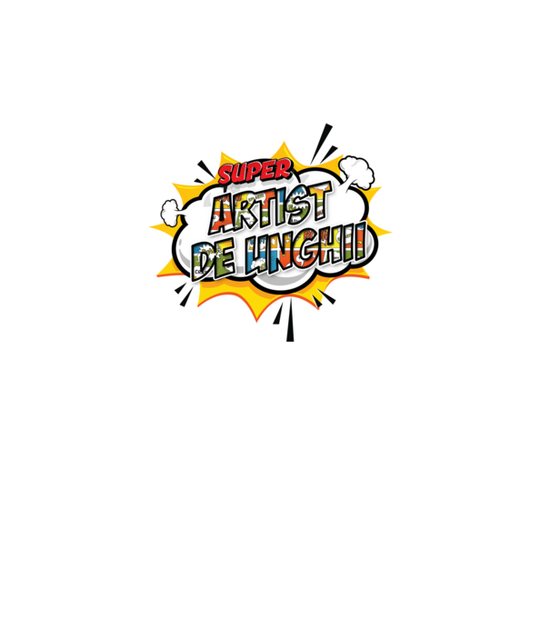 Super Artist de unghii model alb pe tricou