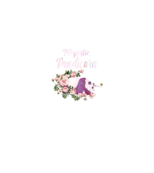Majestic pandicorn model negru pe tricou