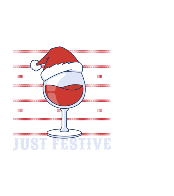 Not drunk just festive ugly sweater model negru pe tricou