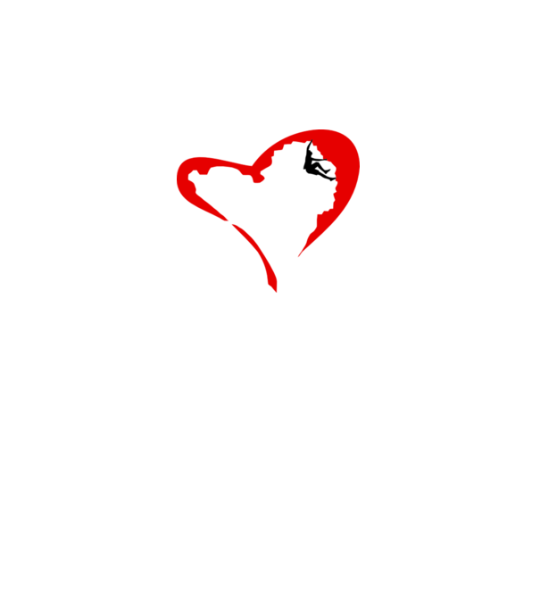 heartclimb model alb pe tricou