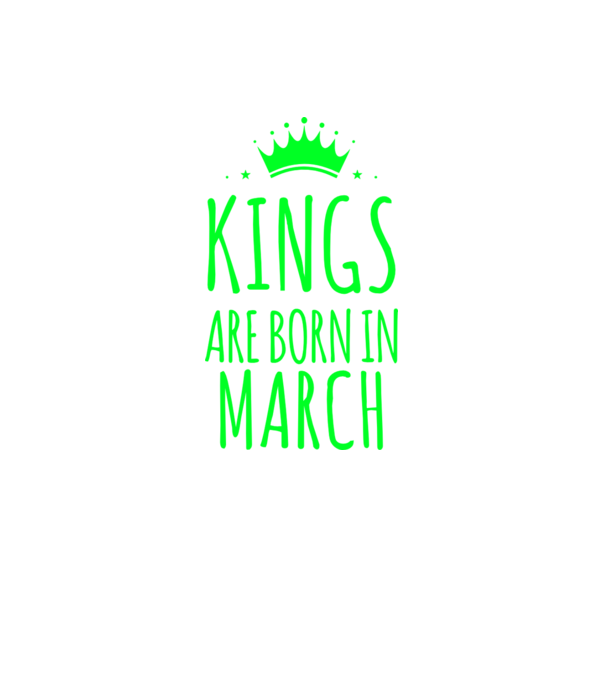 Kings are born in - March model albastru regal pe tricou